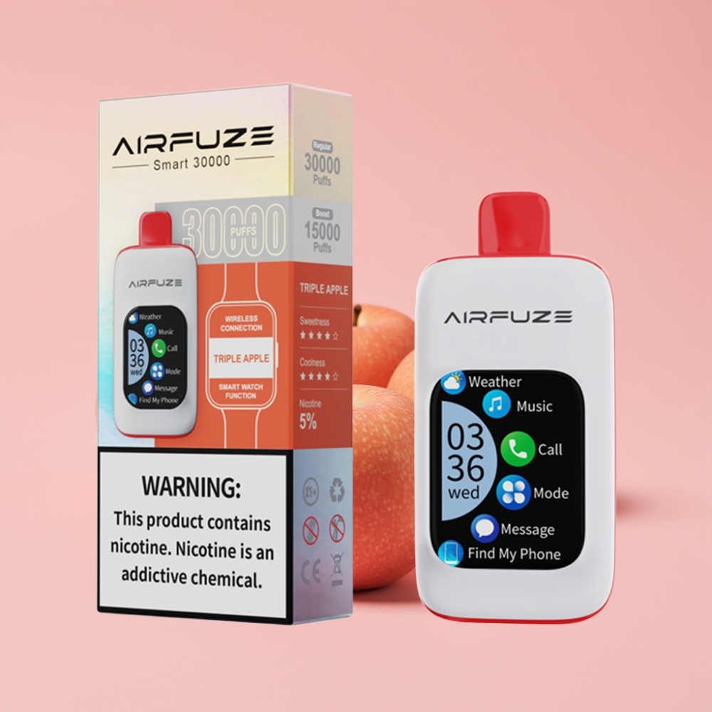 AirFuze Smart 30000 Пуфа Едноразов Вейп Тройна Ябълка 5% 900mAh Type-C