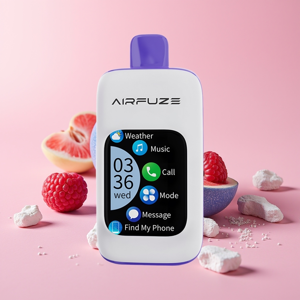 AirFuze Smart 30000 пуфове Disposable Vape Синьо Малинов Лед 2.01" TFT, Type-C