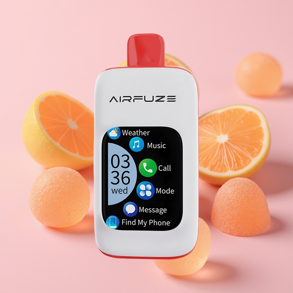 AirFuze Smart 30000 Пуфса Disposable Vape Кисел Лош Гумени & Pod, 5% никотин, 900mAh, Type-C
