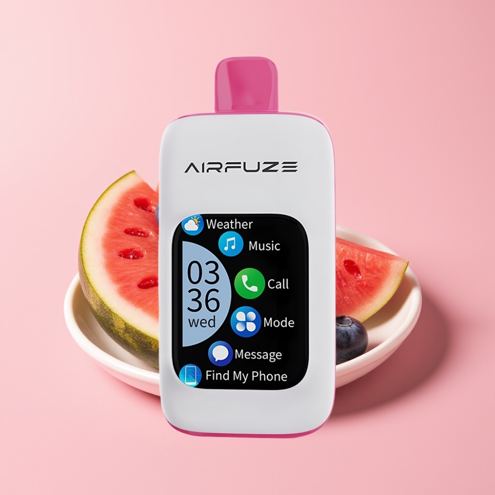 AirFuze Smart 30000 Пуфса Едноразов Вейп с Дисплей и Type-C Вкус Боровинка и Диня