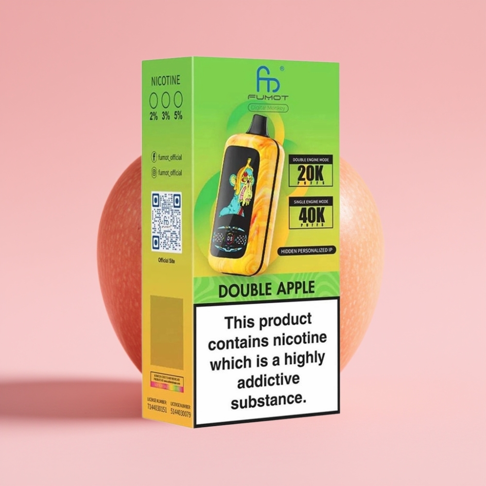 Fumot Digital Monkey 40000 Пуфове Двойна Ябълка Двойна Горивна Камера 850mAh Type-C