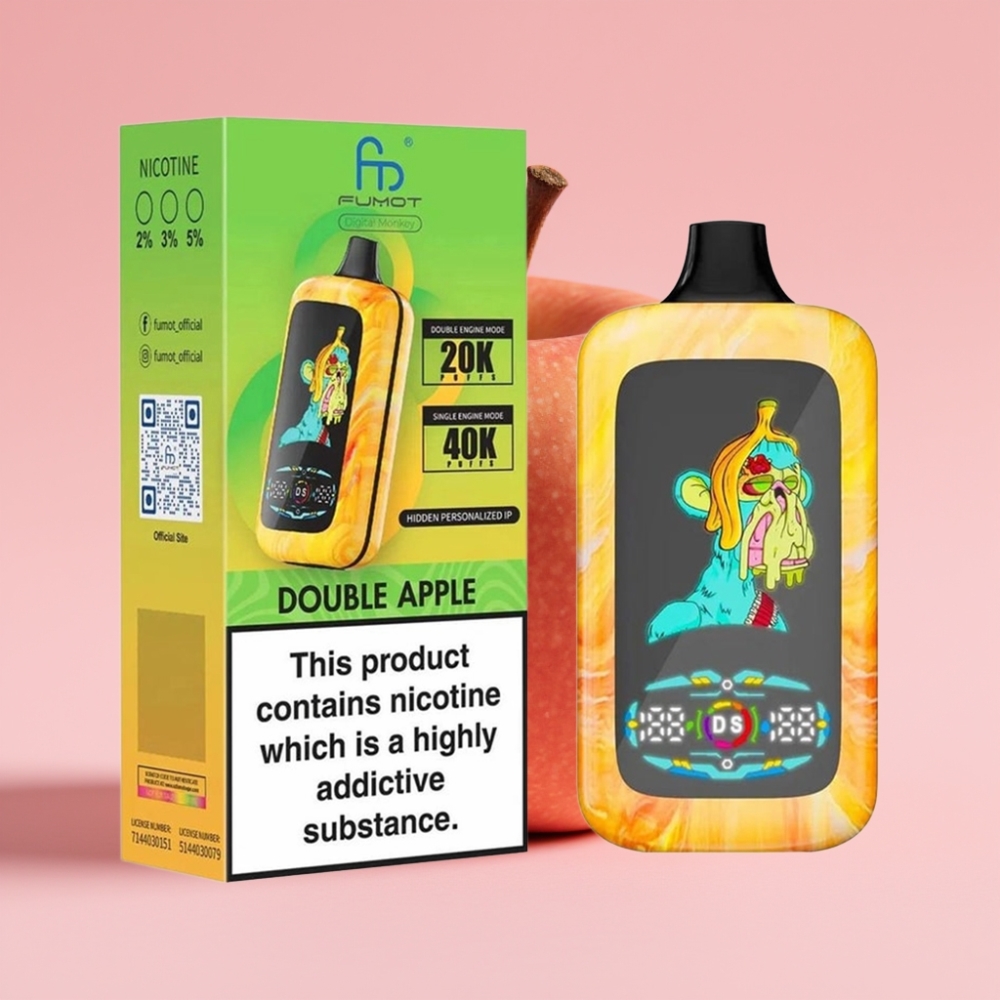 Fumot Digital Monkey 40000 Пуфове Двойна Ябълка Двойна Горивна Камера 850mAh Type-C