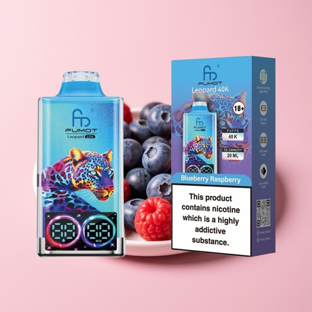 Fumot Leopard 40000 Пуфове Disposable Vape Боровинка Малина, 700mAh, Type-C