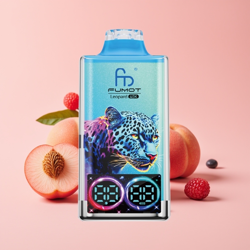 Fumot Leopard 40K Пуфса Едноразово Вейп Праскова-Година 0%/2%/3%/5% Никотин, 700mAh, Type-C