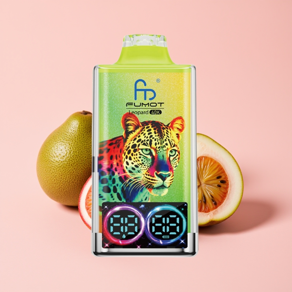 Fumot Leopard 40K Пуфса Едноразов Вейп Киви Пасънфрут Гуава 0-5% Никотин 700mAh Dual Mesh Type-C