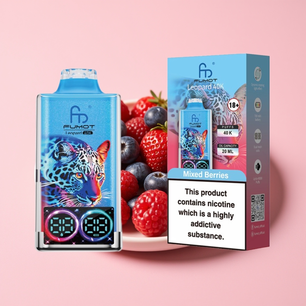 Fumot Leopard 40K Пуфове Disposable Vape Mixed Berries, 700mAh, Type-C