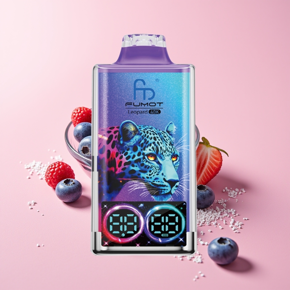 Fumot Leopard 40K Puffs Dual Mesh 700mAh Type-C Дисплей с Никотин 0%/2%/3%/5% Боровинка на Лед