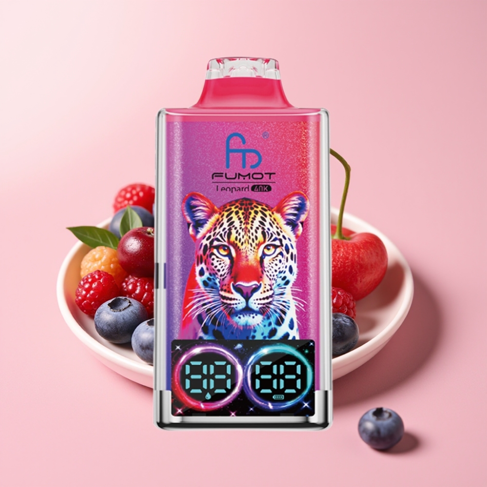 Fumot Leopard 40K Пуфса Едноразов Вейп с Вкус Боровинка Череша Боровинка, Type-C, 700mAh