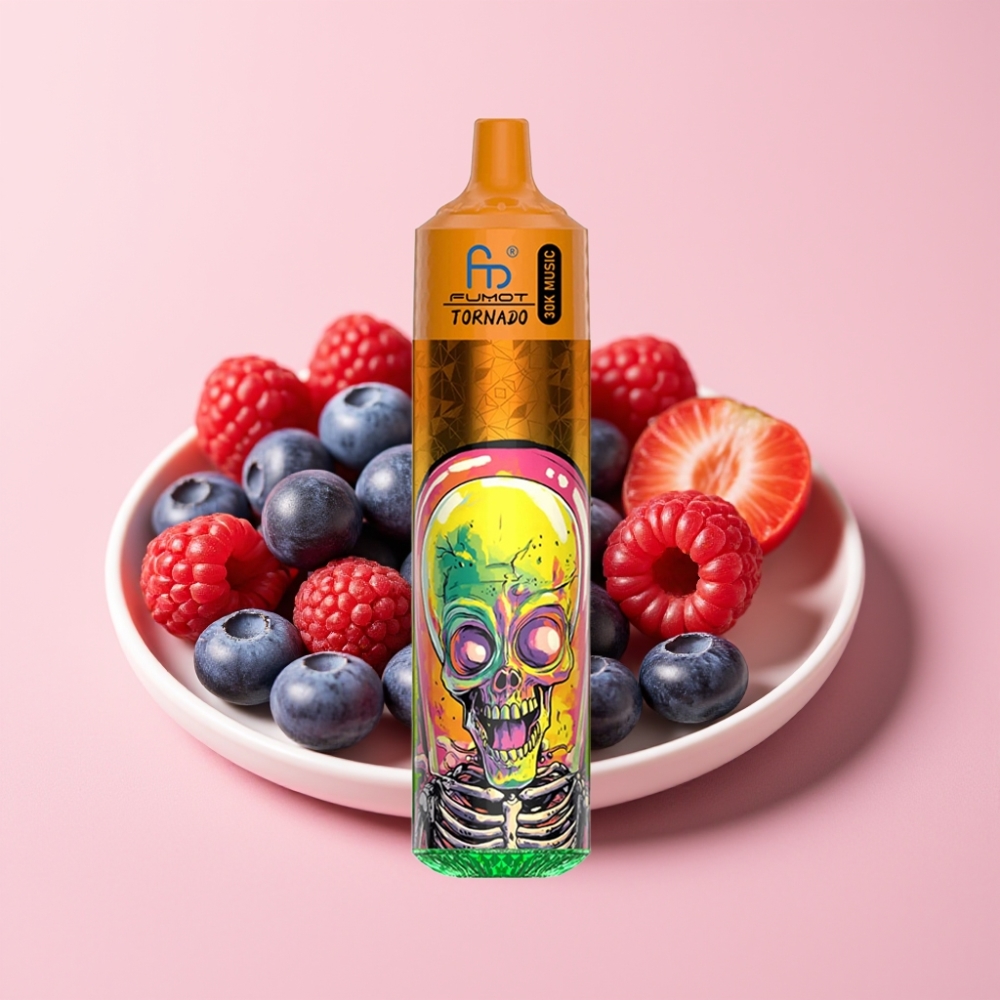 Fumot RandM Tornado 30000 Пуфове 30mL 2%/5% 1.0 Ohm 600mAh LED Боровинка Малина