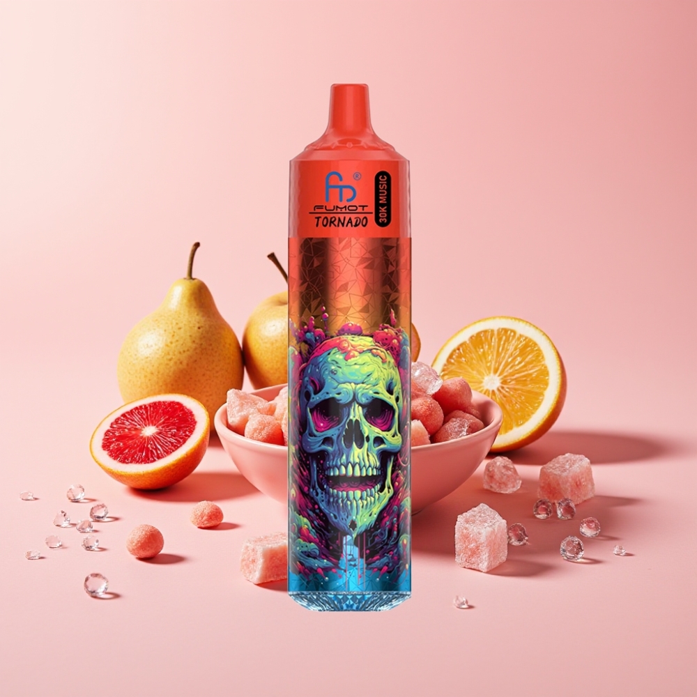 Fumot RandM Tornado 30000 пуфове 30mL 2%/5% 1.0 Ohm Lush Ice LED дисплей 600mAh