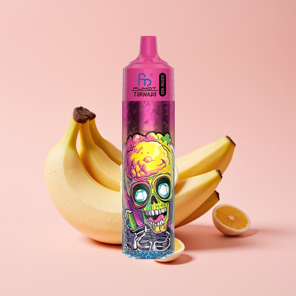 Fumot RandM Tornado 30000 Пуфове 30mL 2%/5% Банан Лед vape Bulgaria