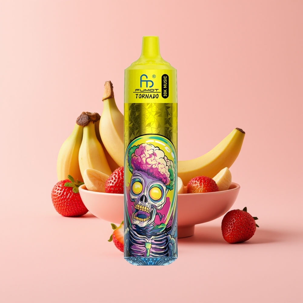 Fumot RandM Tornado 30000 Пуфове 30ml 2%/5% Банан Ягода 600mAh LED