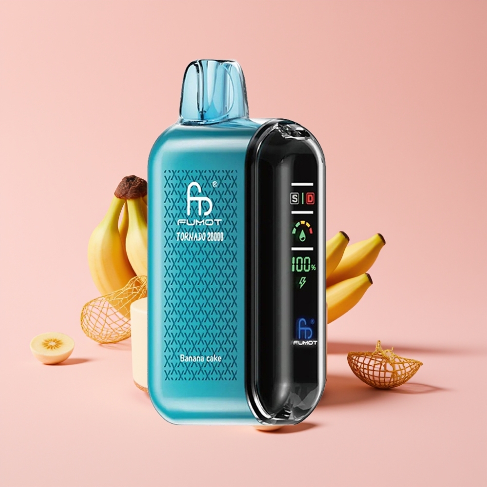Fumot Tornado 20000 Пуфса Двойна Мрежова Намотка Бананова Торта 20ml 850mAh