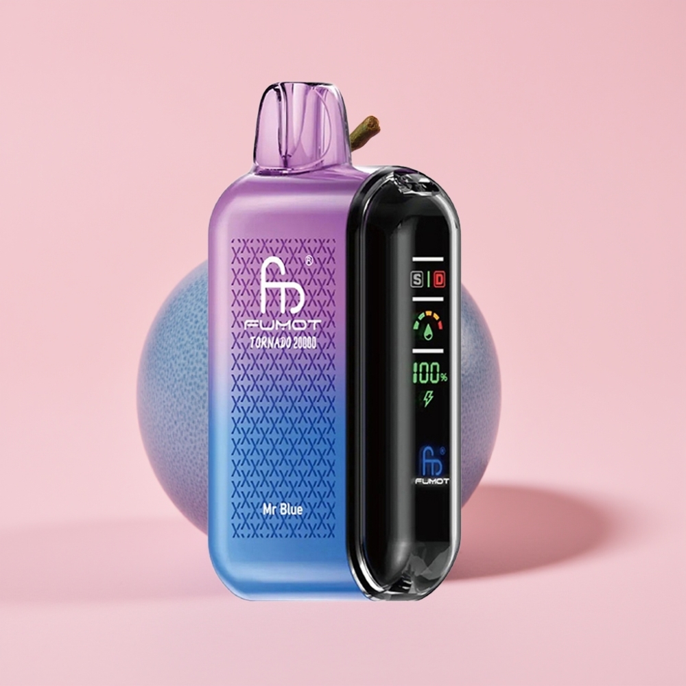 Fumot Tornado 20000 Пуфса Dual Mesh Coil 20ml 850mAh Smart Display Господин Син