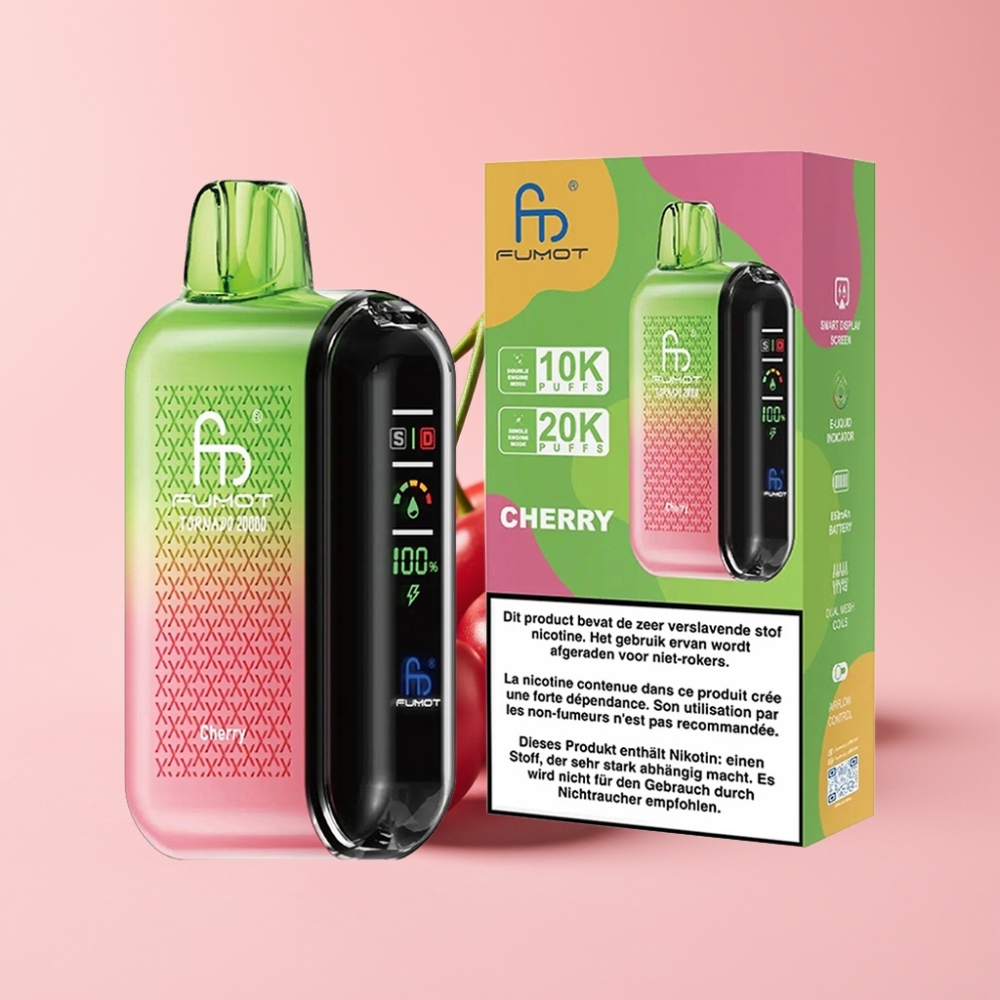 Fumot Tornado 20000 Пуфове Dual Mesh Coil 20ml Вишна vape Bulgaria