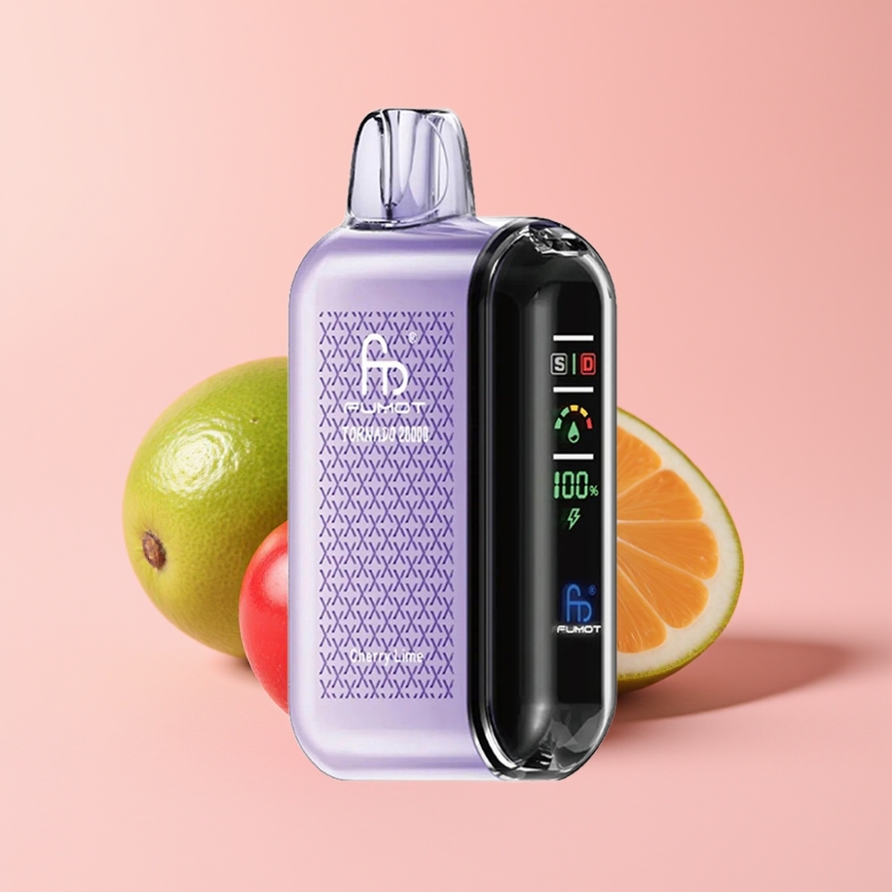Fumot Tornado 20000 Пуфса Двойна Mesh Намотка 20ml Батерия 850mAh Вишна Лайм