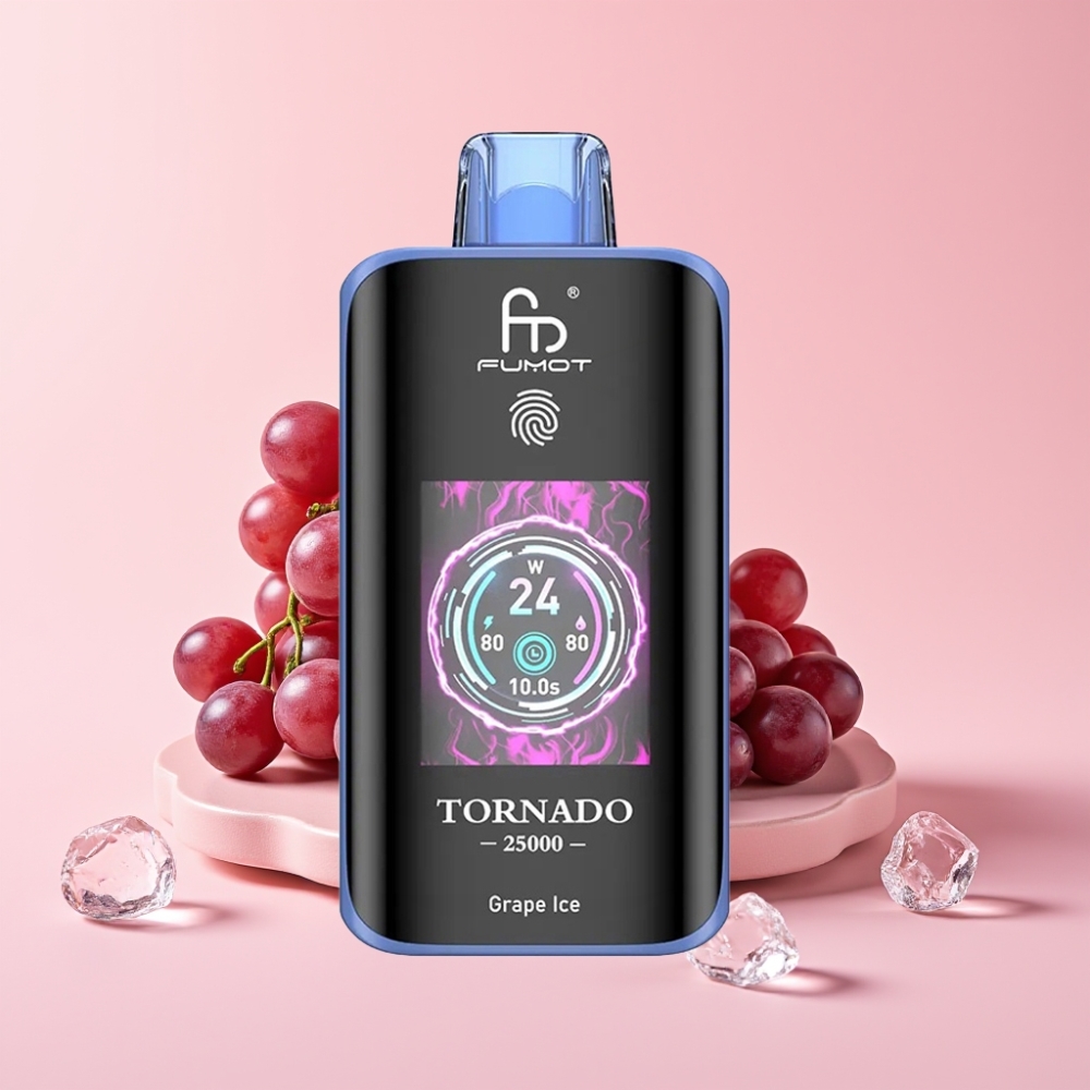 Fumot Tornado 25000 Пуфса Екран HD 700mAh Батерия 20ml Грейп Айс