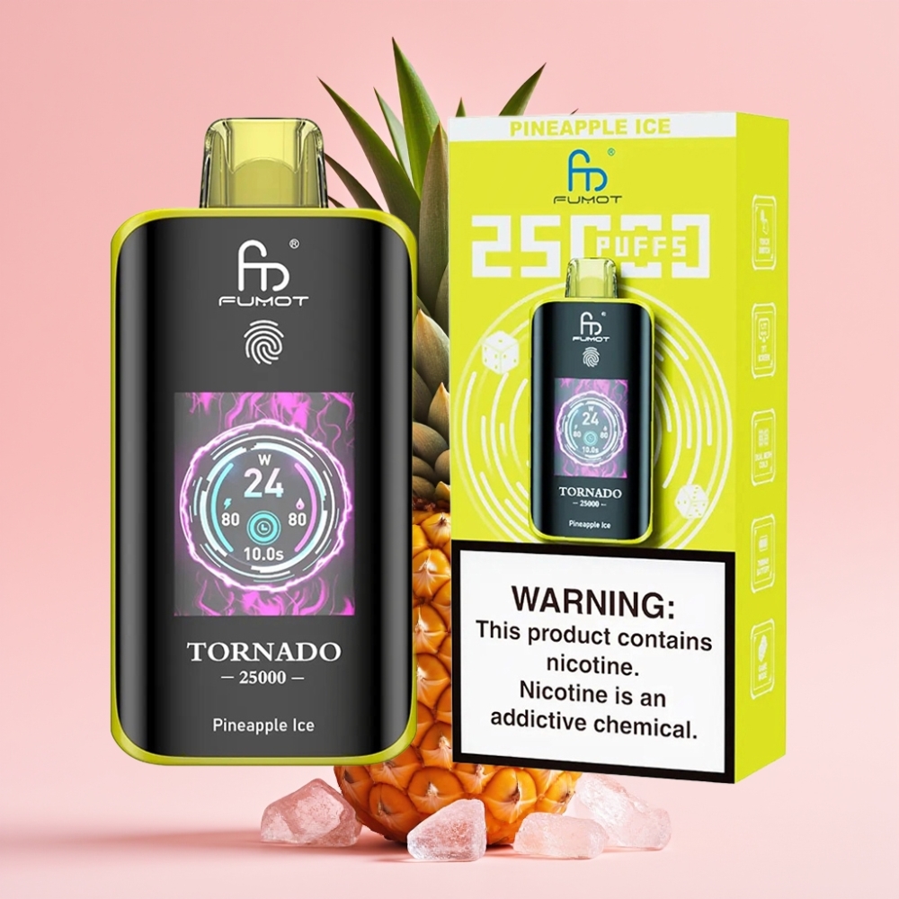 Fumot Tornado 25000 Пуфса Екран HD 700mAh 20ml Ананас Лед