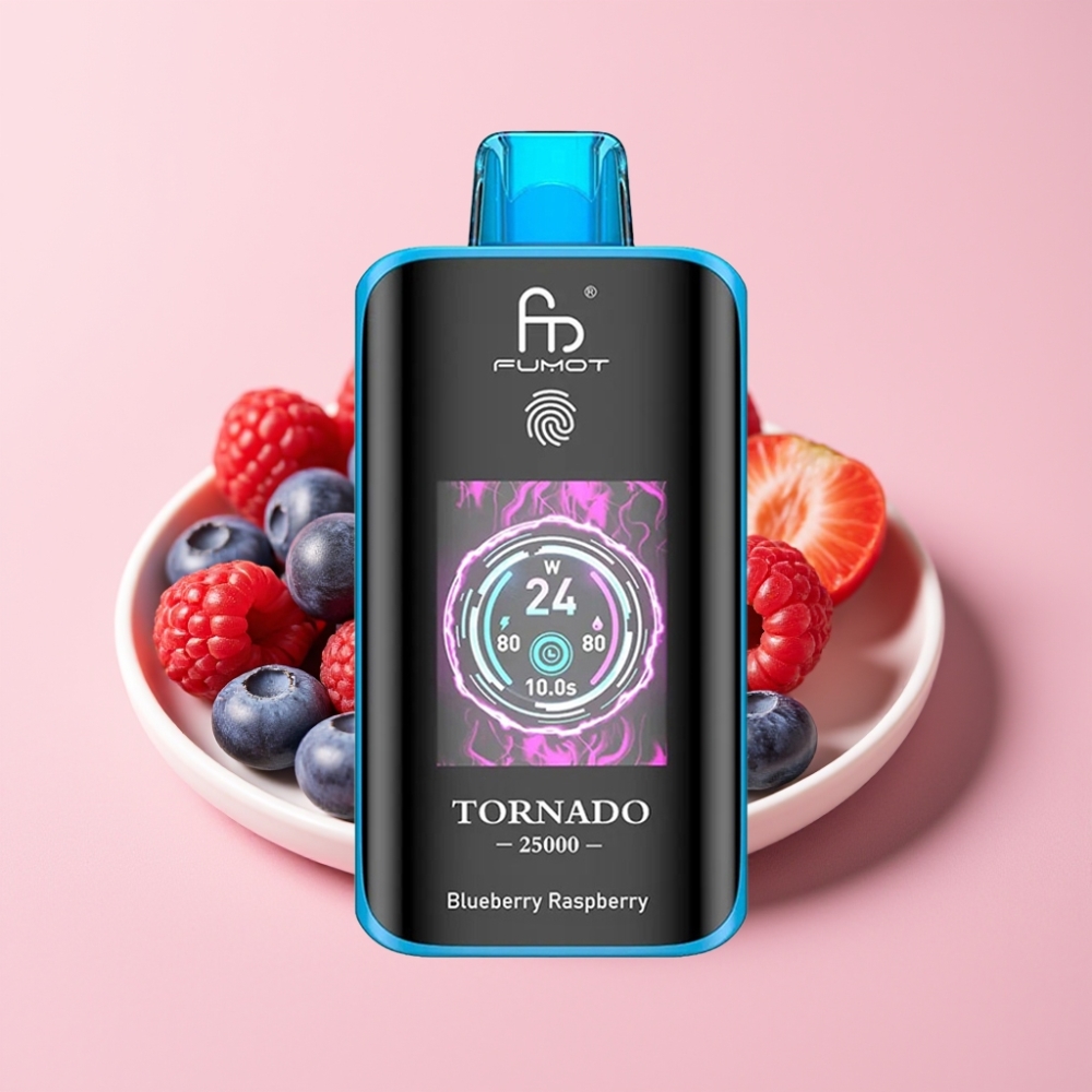 Fumot Tornado 25000 Пуфса HD Екран 700mAh 20ml Синьо Малина