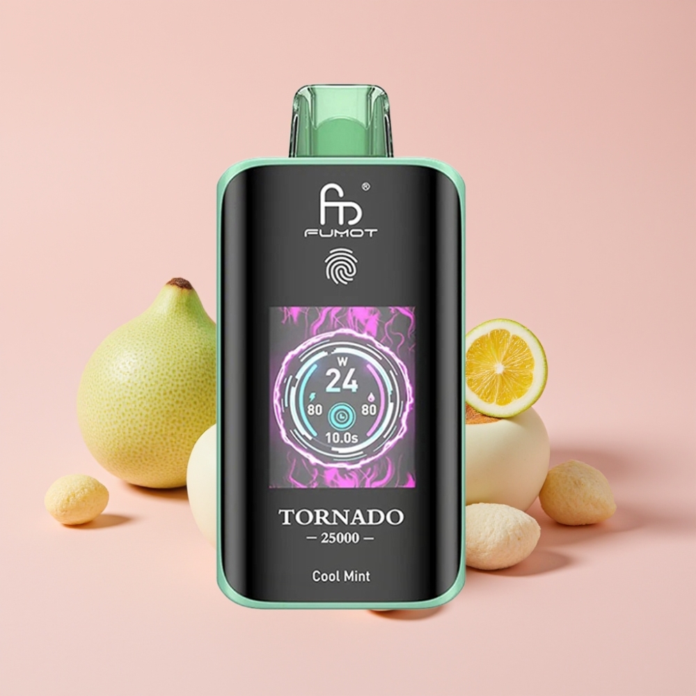 Fumot Tornado 25000 Пуфса с HD Екран, 700mAh Батерия, 20ml E-течност, Cool Mint