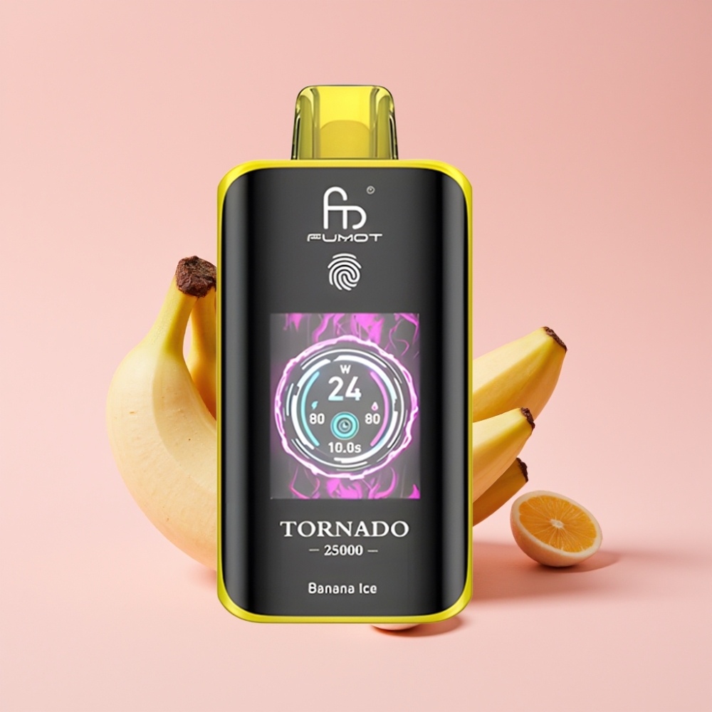 Fumot Tornado 25000 Пуфса HD Екран 700mAh Банан Лед vape Bulgaria
