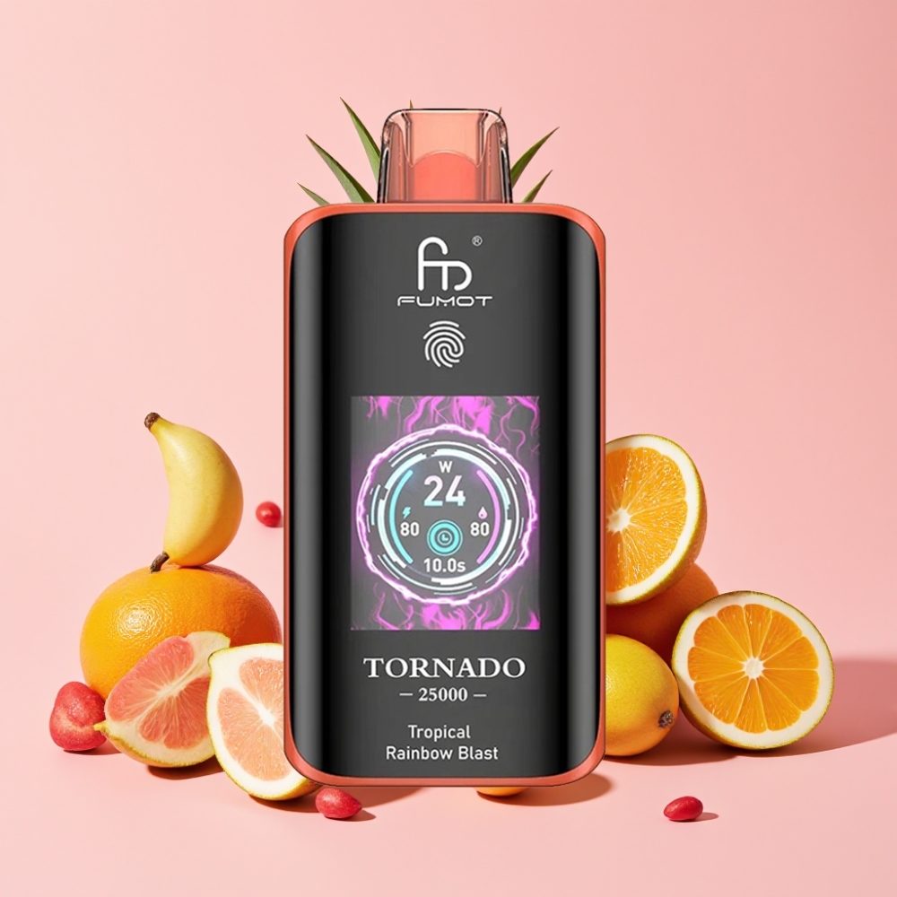 Fumot Tornado 25000 Puffs HD Екран 700mAh Батерия 20ml Тропически Дъга Вкус