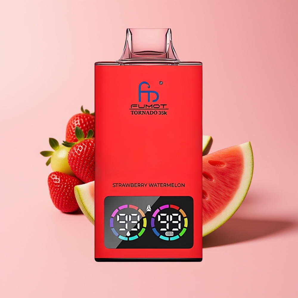 Fumot Tornado 35K Дисосуабли Вейп Ягода Диня с Dual Mesh Coil и 700 MAH Батерия