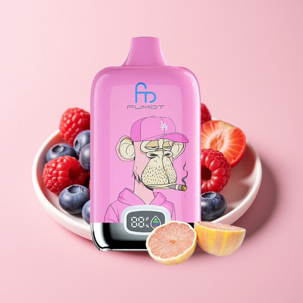 Fumot Tornado Digital Box 12000 Пуфове с Вкус Боровинка Малина, 20ml E-Liquid, Type-C