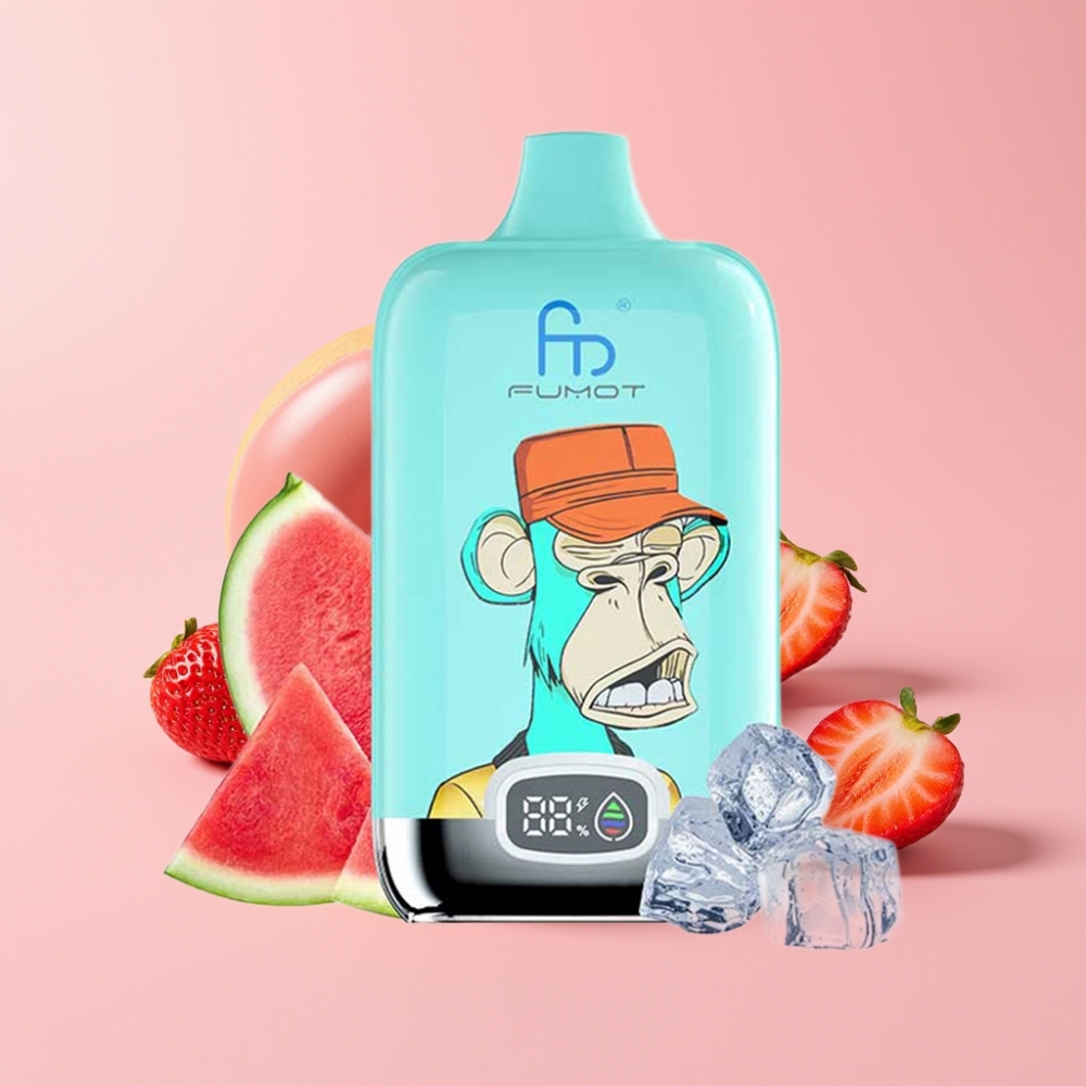 Fumot Tornado Digital Box 12000 Puffs Disposable Вейп Ягодова Поничка, 20ml, Mesh Coil, Type-C
