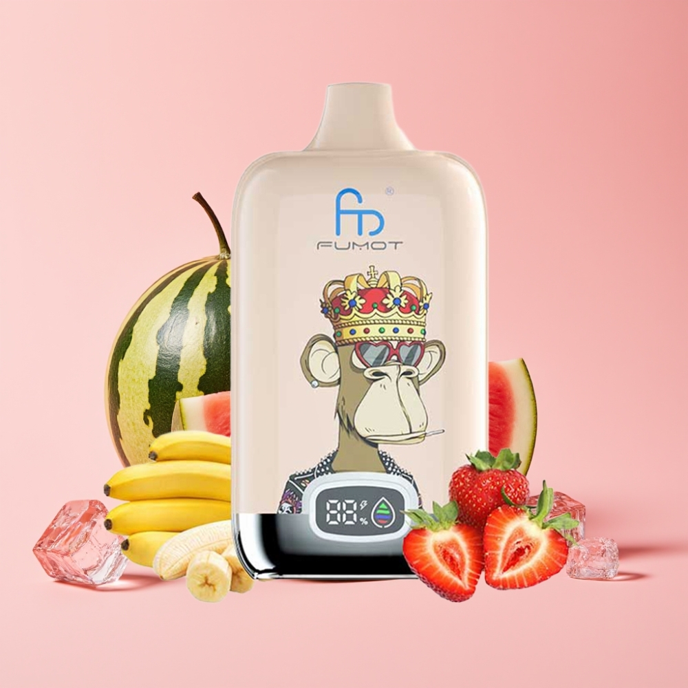 Fumot Tornado Digital Box 12000 Пуфсовa Едноразова Вейп Водена Дъня Лед с 20ml E-Liquid, 550mAh Батерия, Type-C Зареждане