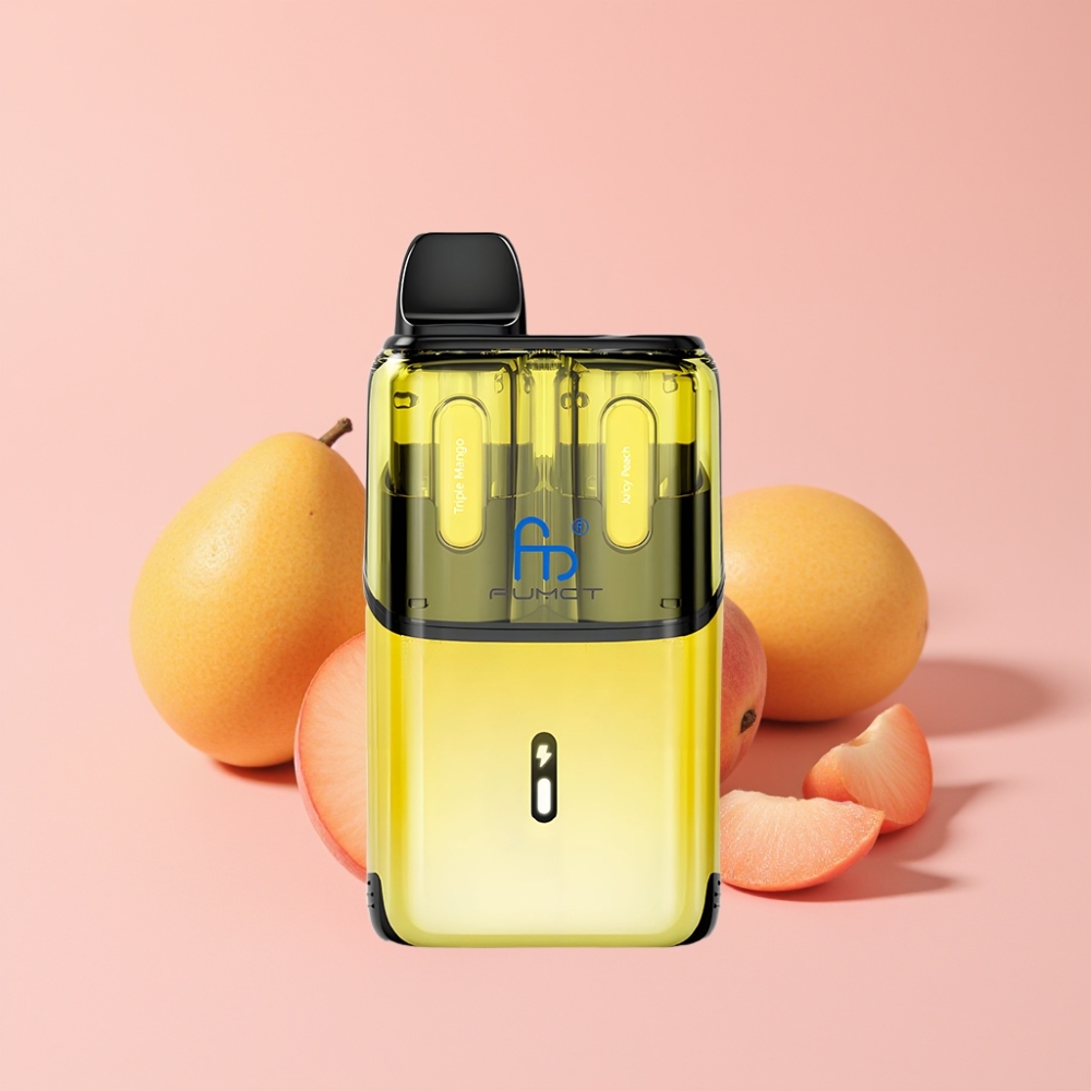 Fumot Ultra T32000 Дисапозъбъл Вейп Тройна Манго - Сочен Праскова, 32000 пуфа, 800mAh, Type-C, 20mg, Mesh Coil