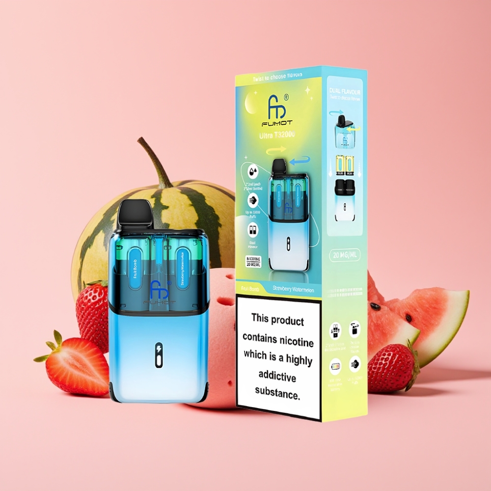 Fumot Ultra T32000 Disposable Vape 32000 пуфaса Батерия 800mAh Type-C Плодова Бомба - Ягода Диня