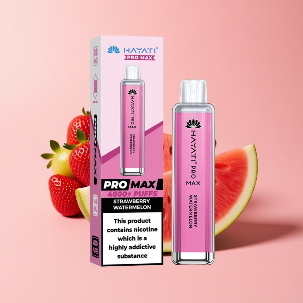 Hayati Pro Max 4000 Пуфове Диспозейбъл Вейп Ягода Диня 2ml/10ml, 1400mAh, Dual 1.1 Ohm