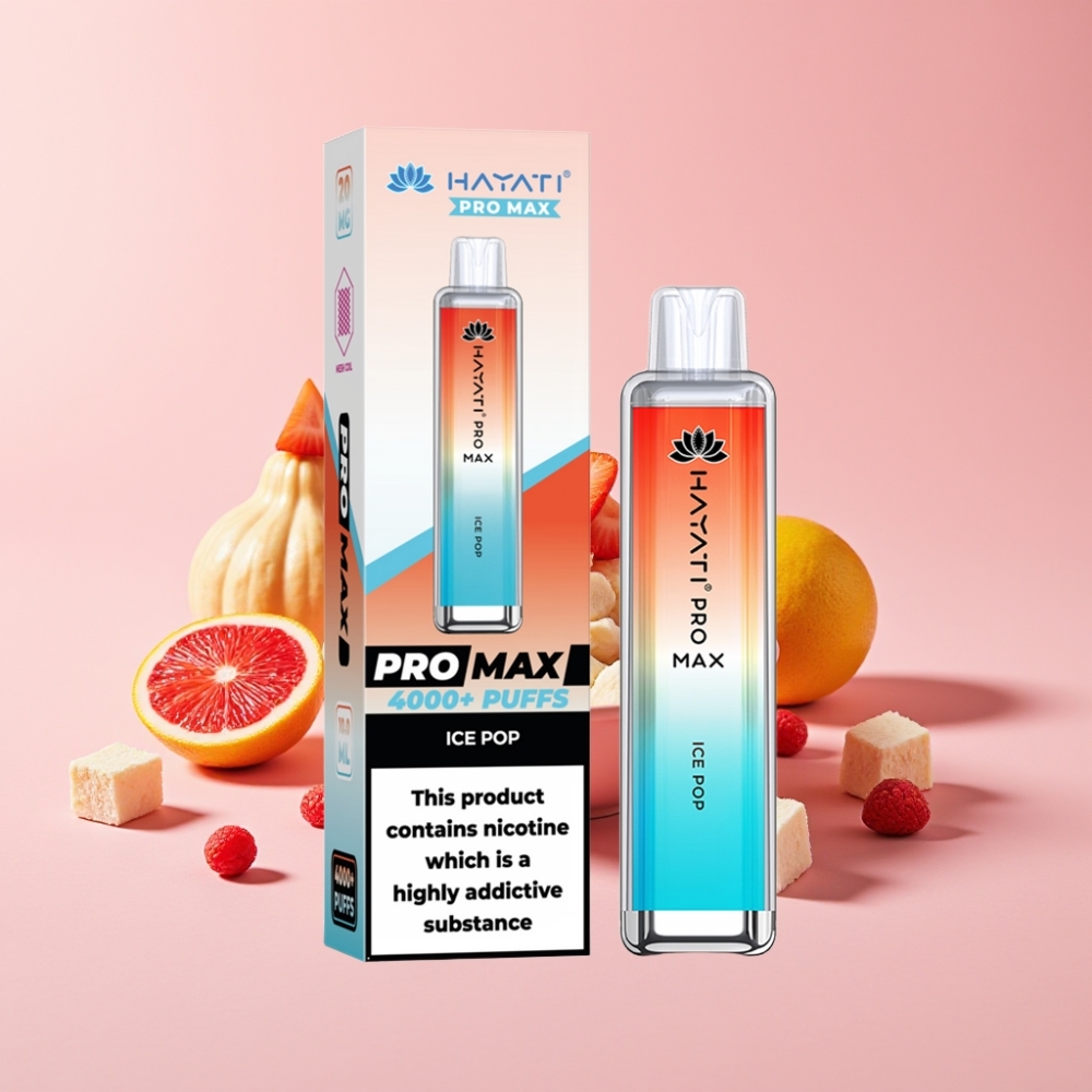 Hayati Pro Max 4000 Пуфове Disposable Vape Леден Сладолед – 1400mAh, 2%/5% Nicotine, Dual 1.1 Ohm Mesh Coil