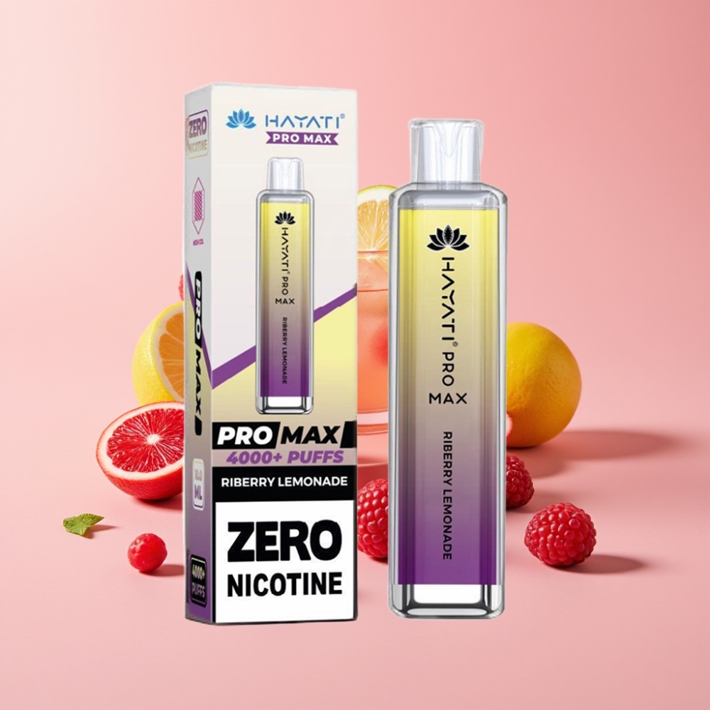 Hayati Pro Max 4000 Пуфове Disposable Vape Риберо Лимонада, 2%/5% Никотин, 1400mAh, Dual 1.1 Ohm Mesh Coil