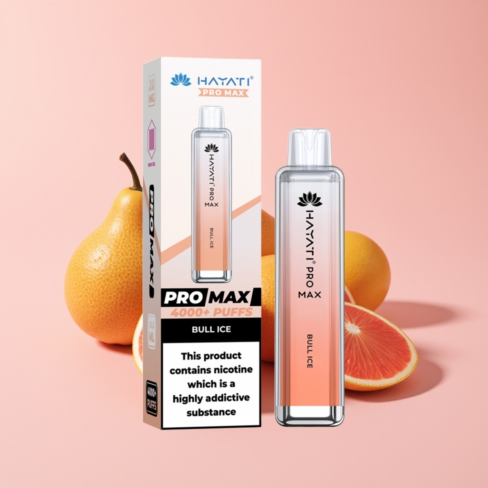 Hayati Pro Max 4000 Пуфове Disposable Vape Бик Лед | 2ml/10ml, 1400mAh, Dual 1.1 Ohm
