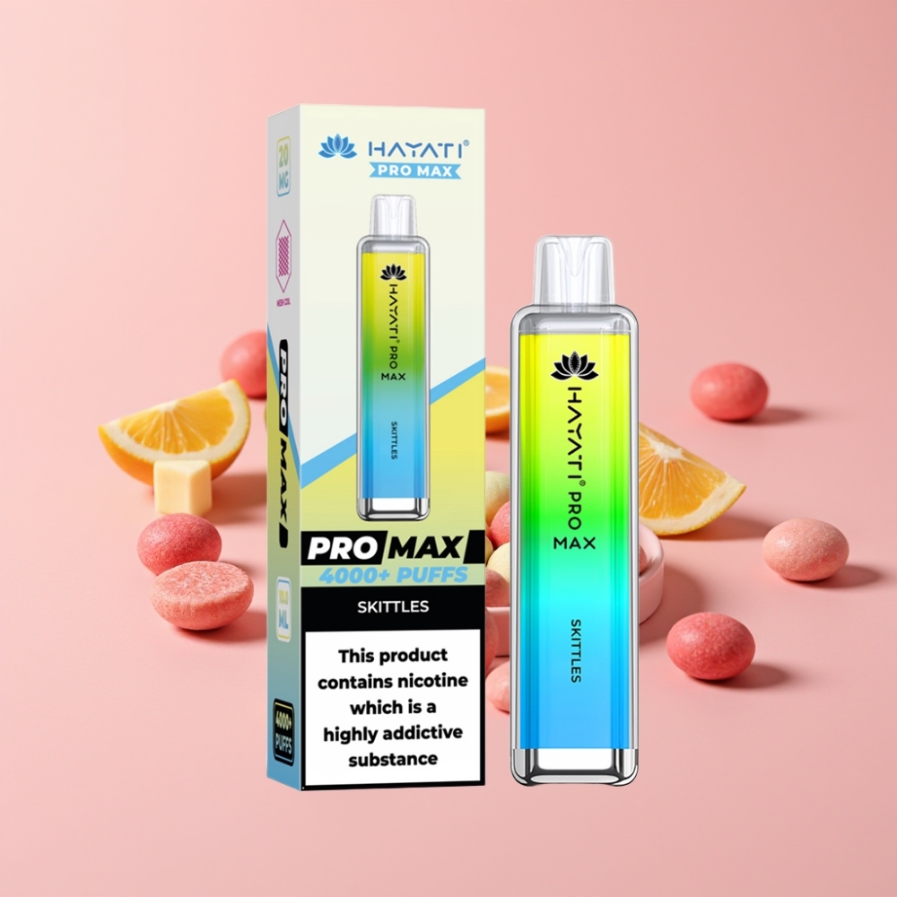 Hayati Pro Max 4000 Пуфове Диспозъбъл Vape Скитлс – 1400mAh, 2%/5% Nic, Dual Coil