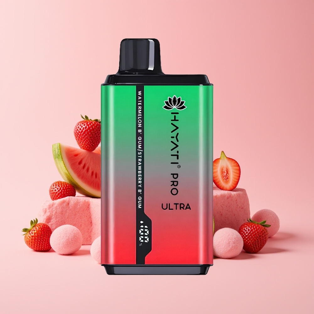 Hayati Pro Ultra 15000 Пуфса Едноразов Вейп Диня Дъвка Ягода Дъвка 850mAh 24ml 2%
