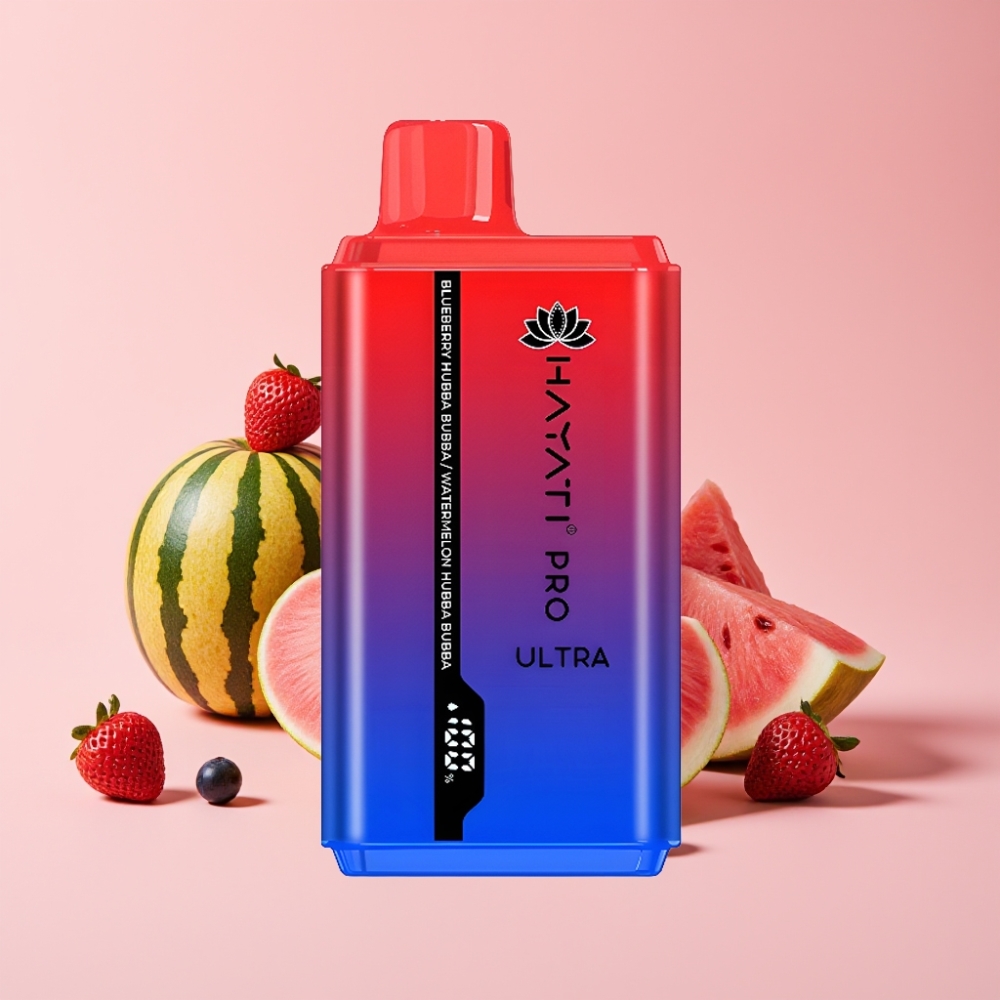 Hayati Pro Ultra 15000 Пуфса Диспосабул Вейп Боровинка Хъба Бъба Диня Хъба Бъба 850mAh 2×12ml 2%