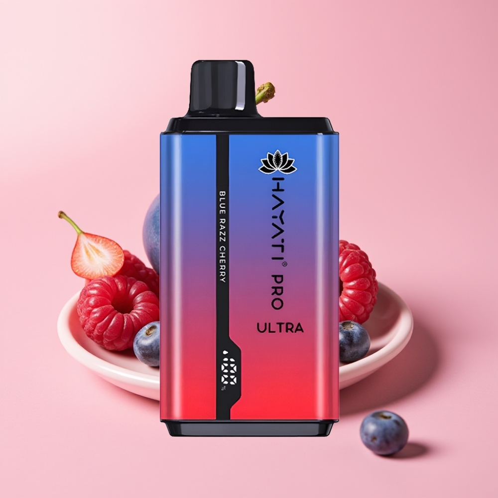 Hayati Pro Ultra 15000 Пуфса Батерия 850mAh 2×12ml 2% Син Малина-Череша