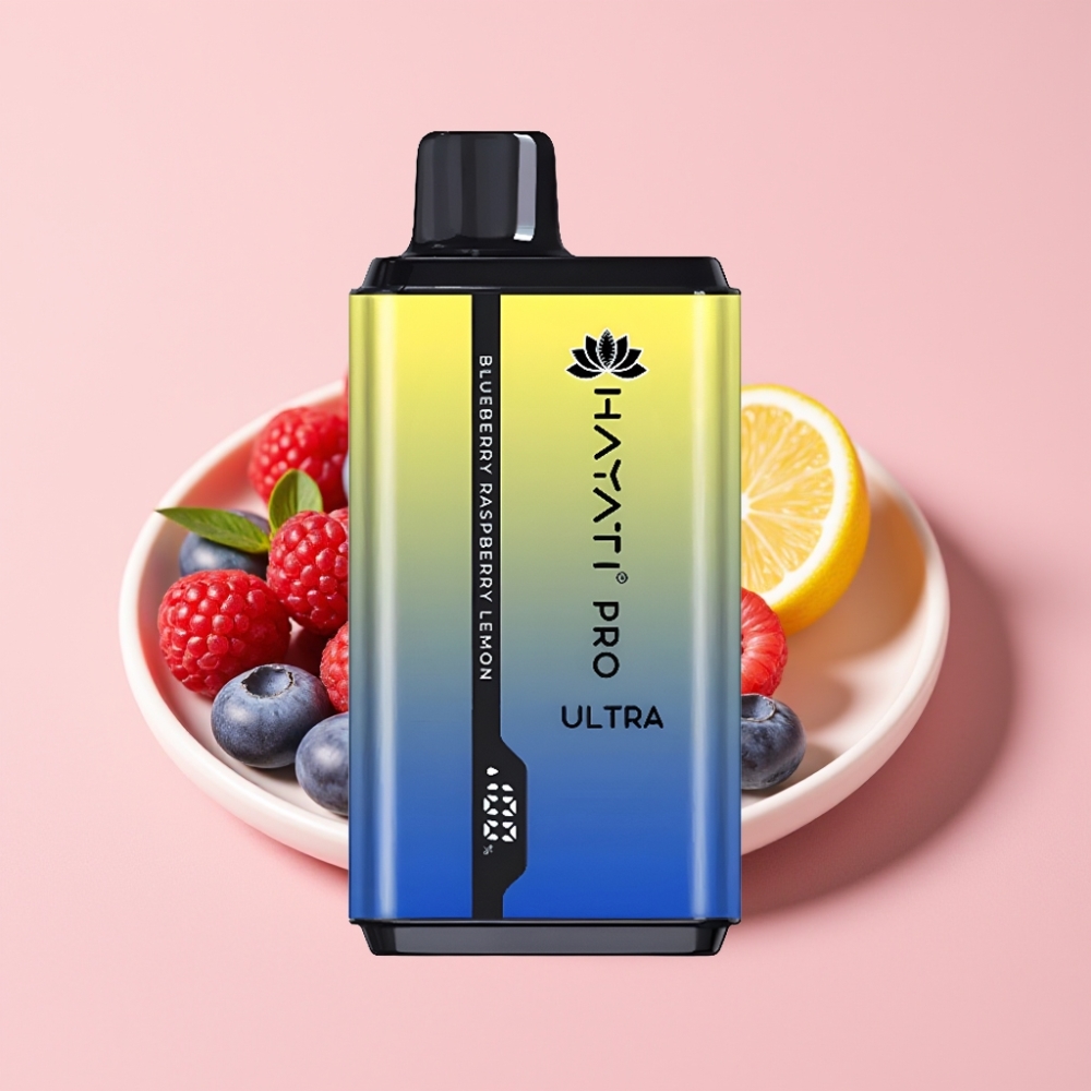 Hayati Pro Ultra 15000 Пуфса Батерия 850mAh 2×12ml 2% Никотин Боровинка Малина Лимон