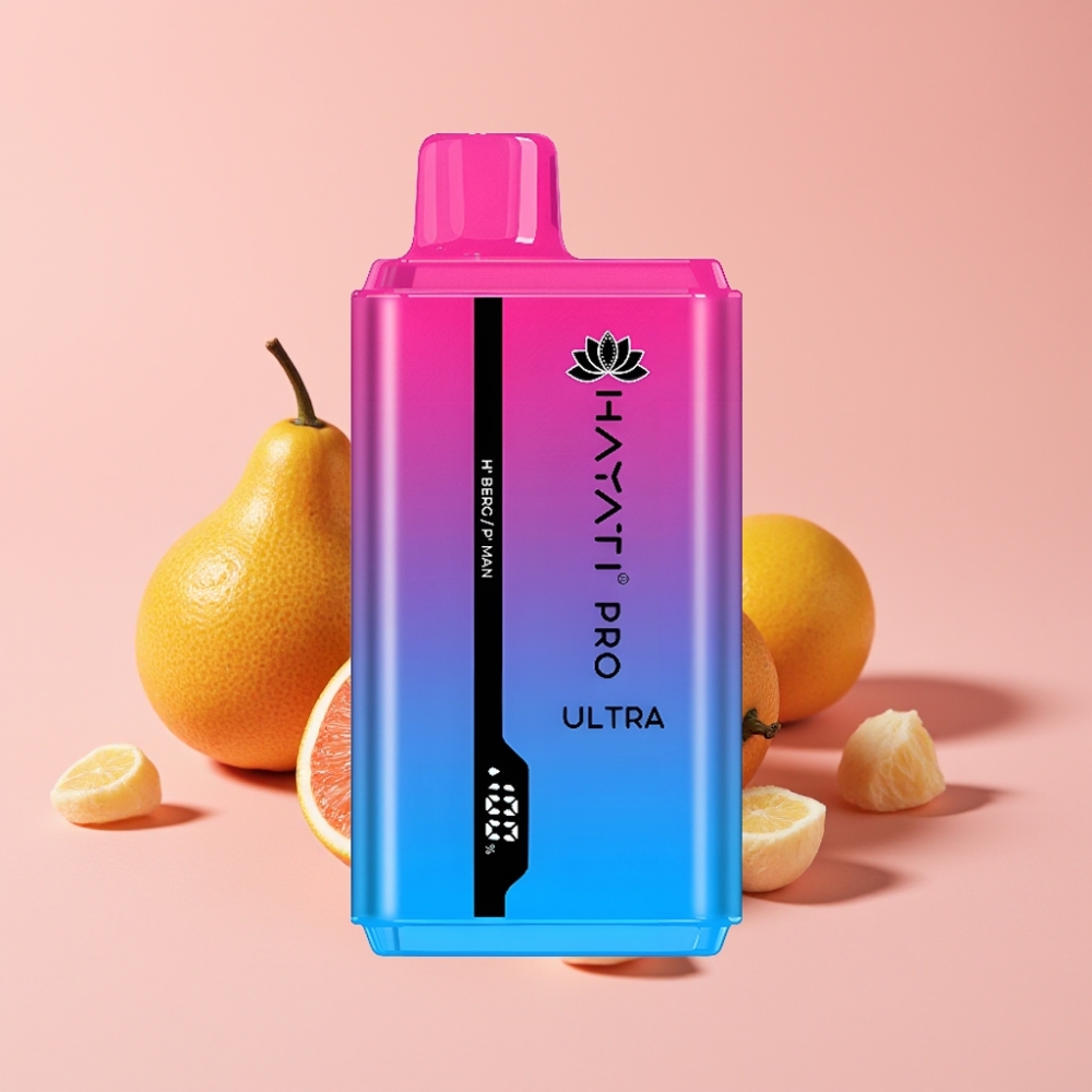 Hayati Pro Ultra 15000 Пуфоса Едноразово Вейп с аромат Х' Берг П' Ман, 850mAh, 2×12ml, 2% никотин
