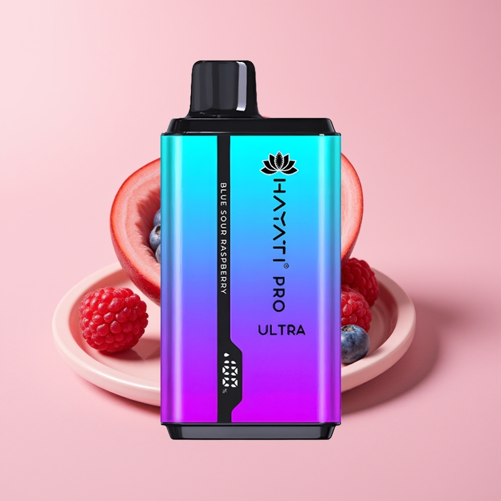 Hayati Pro Ultra 15000 Пуфа Едноразов Вейп Синьо Кисло Малина, 850mAh, 2×12ml, 2%