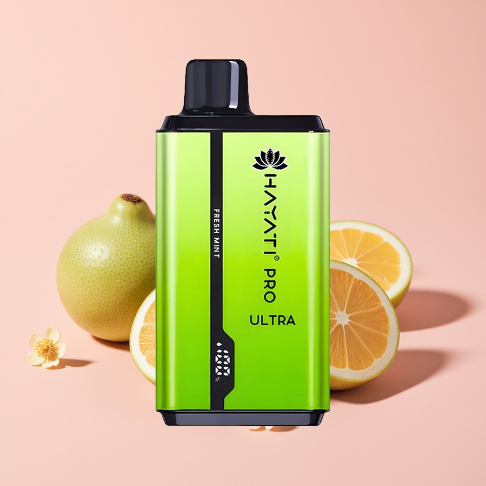 Hayati Pro Ultra 15000 Пуфса Диспосабул Вейп Пресна Мента 850mAh 2×12ml 2%