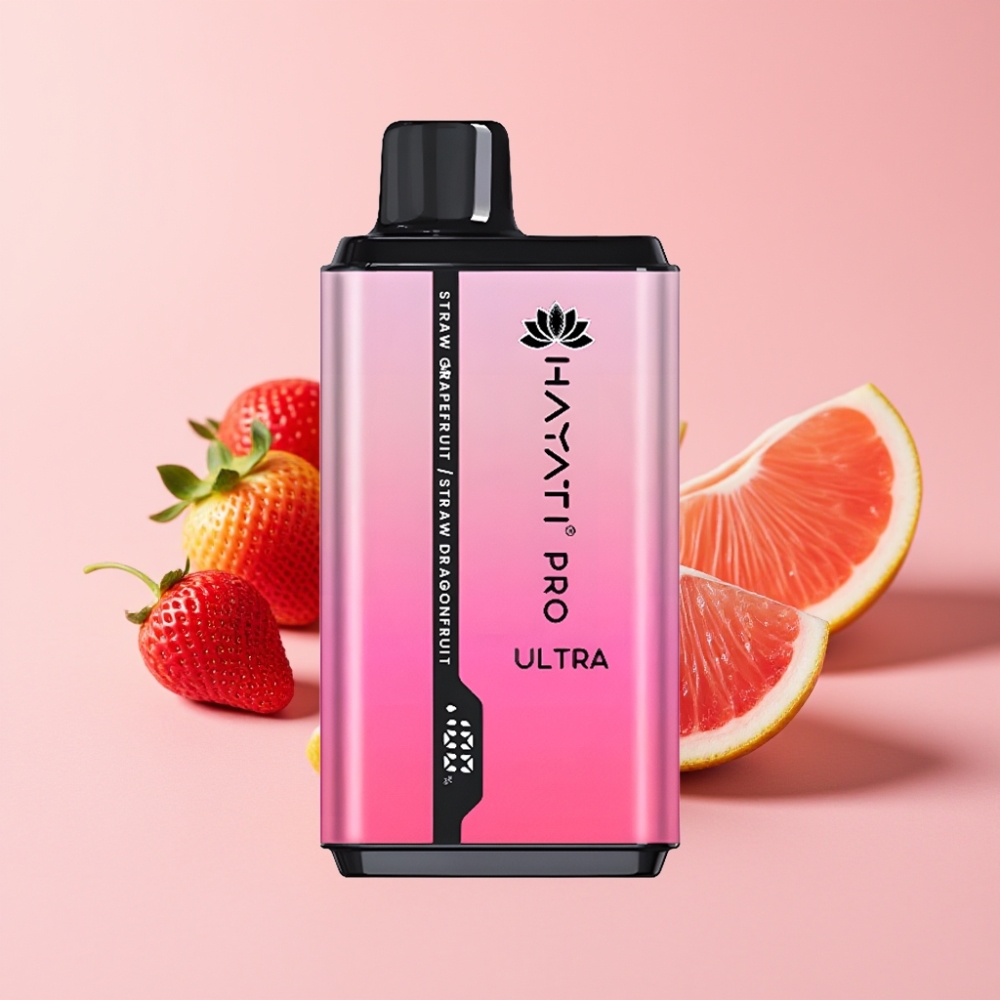 Hayati Pro Ultra 15000 Пуфса Едноразов Вейп Ягода Грейпфрут Ягода Драконов Плод 850mAh 2×12ml 2%