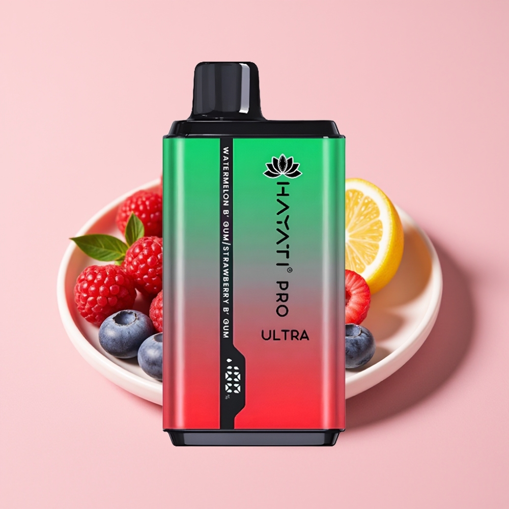 Hayati Pro Ultra 15000 Пуфса Батерия 850mAh 2×12ml 2% Никотин Боровинка Малина Череша Лимон & Боровинка