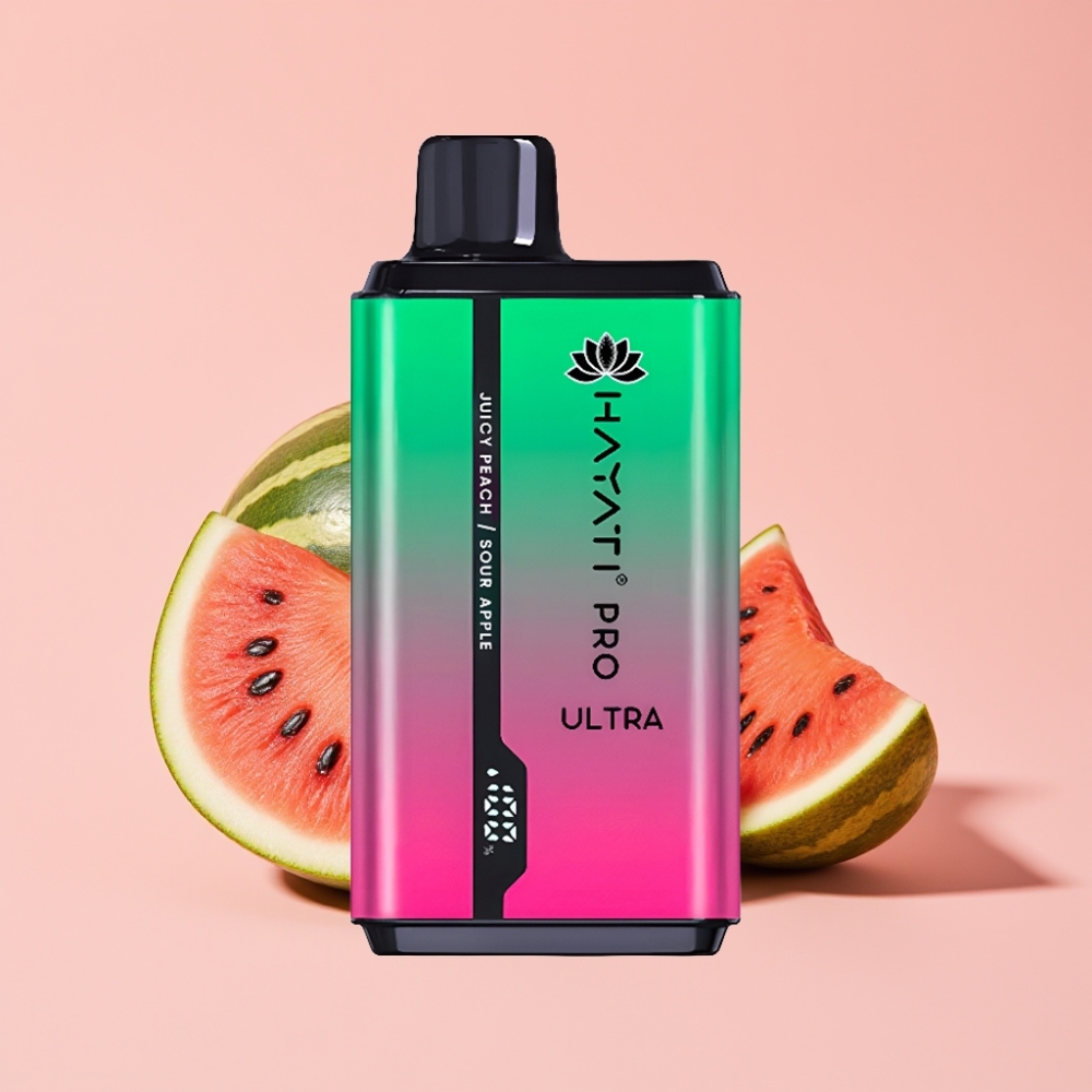 Hayati Pro Ultra 15000 Пуфса Батерия 850mAh 2×12ml 2% Диня Киви Пасифлора