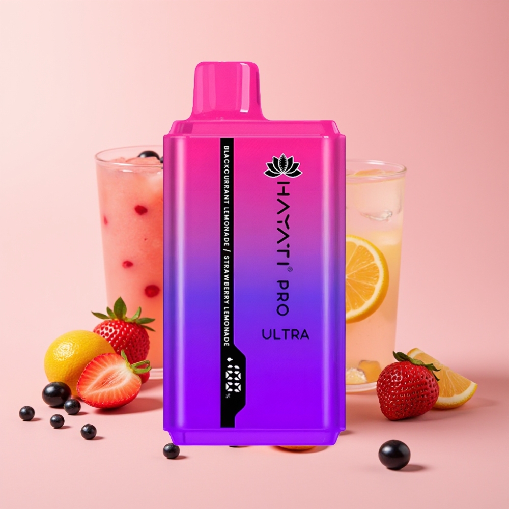Hayati Pro Ultra 15000 Пуфса Батерия 850mAh 2×12ml 2% Касис Лимонада Ягода Лимонада