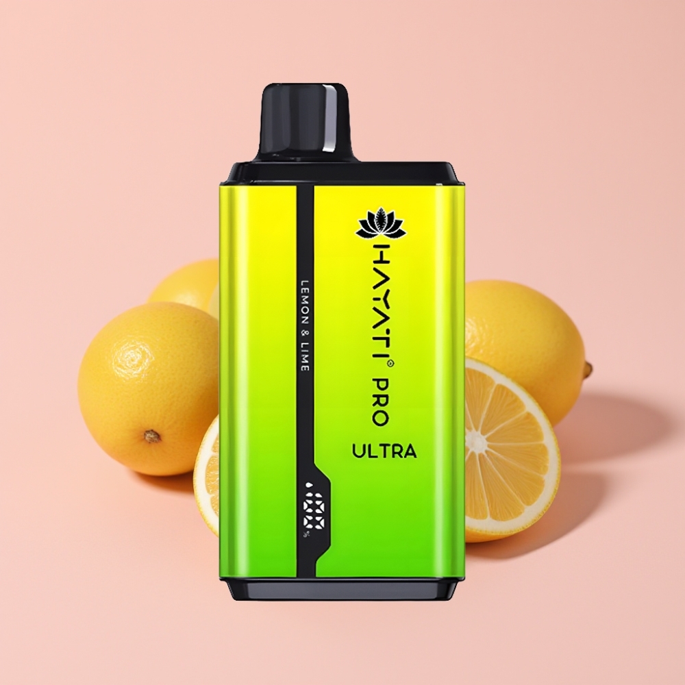 Hayati Pro Ultra 15000 Пуфса Батерия 850mAh 2×12ml 2% Лимон & Лайм