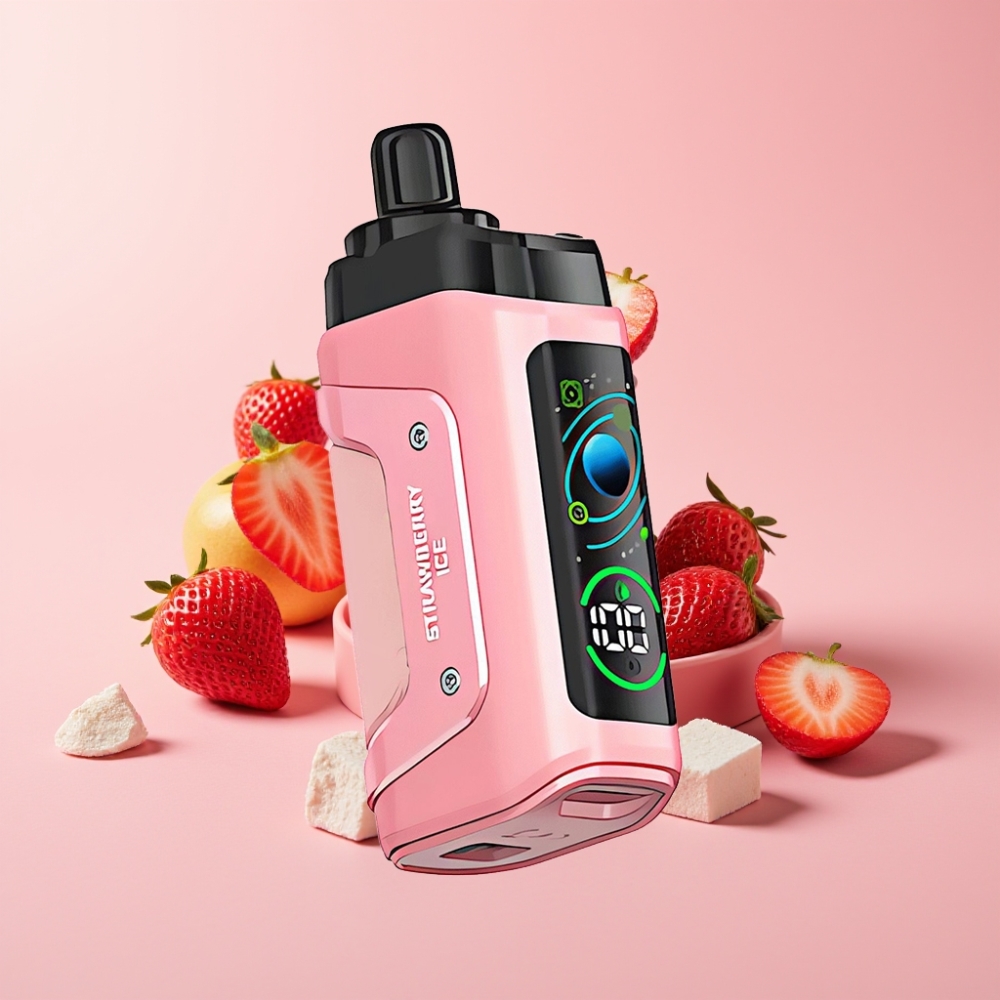 Razz Bar 45000 Пуфове Disposable Vape Ягодов Лед с 650mAh Battery & Type-C